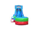 15ft Retro Rainbow wet and dry water slide rental in Austin with dual lanes—ideal for Georgetown parties.