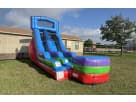 Transformers wet and dry slide rental in Austin—15ft inflatable with attached pool, ideal for Round Rock backyard parties.
