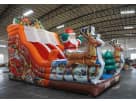 20ft Christmas Santa slide rental in Austin — perfect for Kyle holiday parties with festive reindeer décor.