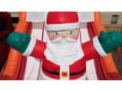 Perfect for Georgetown holiday parties, this 20ft Santa Claus dual lane dry slide rental in Austin brings festive fun to your