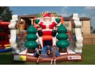 20ft Christmas Santa Claus dual lane slide rental in Austin, perfect for Georgetown holiday parties with kids.