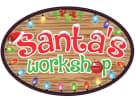 Santa's Workshop inflatable rental in Dallas with festive ornaments and lights, perfect for Christmas events and winter festivals
