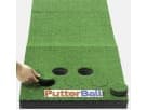 Green Putterball Golf Pong game rental in Dallas with synthetic turf mat and dual holes, ideal for McKinney events.