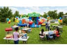 Toddler Sesame Street bounce house rental in Dallas with slide, perfect for Grand Prairie birthday parties and outdoor events.