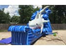 Gone Fish'n shark water slide rental in Houston with wet and dry capability, ideal for Katy parties and events.
