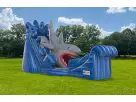 Gone Fish'n shark water slide rental in Houston with wet and dry play options, ideal for League City events.