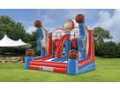 Perfect for Garland birthday parties, this basketball-themed bounce house rental in Dallas features dual slides