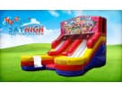 Perfect for Grand Prairie kids' parties, this Shopkins double lane water slide rental in Dallas features wet or dry play