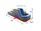 Perfect for Houston parties, this 34ft retro water slide rental features climbing walls and dual slides ideal for League City