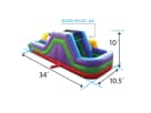 Perfect for Dallas summer parties, this 34ft retro combo water slide rental features a slip-n-slide with climbing walls