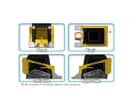 Construction-themed skid loader bounce house rental in Austin with huge jumping area, ideal for Kyle birthday parties and kids