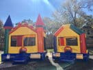 Castle-themed bounce house rental in Dallas with indoor-outdoor use, ideal for Garland backyard parties.