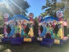 Princess Jumper bounce house rental in Austin with castle backdrop, ideal for small yards and ages 3+.