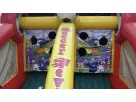 Soccer Fever inflatable bounce house rental in Austin with dual climbing walls and ball toss games, ideal for Round Rock birthday