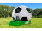 Perfect for Grand Prairie soccer parties, this black and white soccer ball bounce house rental in Dallas features a large