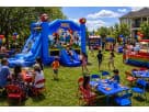 Sonic birthday party in backyard with kids