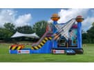 Space Shuttle bounce house rental in Houston with dual slides, ideal for 6-8 kids at Katy birthday parties.