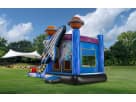 Space Shuttle bounce house with dual slides rental in Houston, ideal for 6-8 kids at outdoor parties in League City.