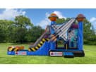 Space Shuttle bounce house combo with dual slides available for rental in Houston—wet or dry option ideal for Pasadena kids'