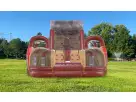 Military-themed obstacle course rental in Austin with dual slides and climbing wall, ideal for large events in Leander.