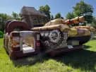 Military tank obstacle course rental in Austin with kid-friendly rock wall and dry slides, ideal for large events in Round Rock.