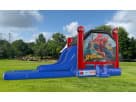 Spider-Man bounce house rental in Houston with wet or dry slide—ideal for Pearland parties.