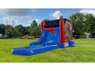 Perfect for Katy parties, this Spider-Man bounce house rental in Houston features a wet or dry slide combo that holds up to 6