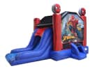 Perfect for Conroe parties, this Spider-Man bounce house rental in Houston features a wet or dry slide, climbing wall