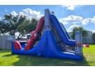 50ft Spider-Man water slide rental in Houston—thrilling obstacle course perfect for Conroe birthday parties and events.