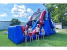 Perfect for Kingwood birthday parties, this 50ft Spider-Man water slide rental in Houston features dual slides with thrilling