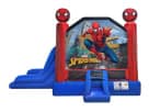 Perfect for Spring parties, this Spider-Man bounce house rental in Houston features a wet or dry slide combo that holds up to 6