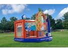 SpongeBob 5in1 bounce house with slide rental in Houston, ideal for kids ages 3 and up at birthday parties in Conroe.
