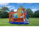 SpongeBob 5in1 bounce house rental in Dallas with wet or dry slide, ideal for Fort Worth birthday parties.