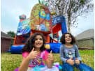 Perfect for Dallas birthday parties, this SpongeBob 5in1 bounce house rental with wet or dry slide holds up to 8 kids ages 3