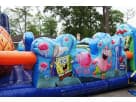 SpongeBob toddler obstacle course rental in Dallas with interactive jellyfish designs, ideal for Grand Prairie parties.