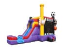 Perfect for Dallas birthday parties, this sports-themed bounce house rental features a wet or dry slide and basketball hoop