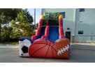 Sports slide rental in Houston with 18ft wet or dry slide — ideal for Spring birthday parties and pool events.
