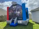 Perfect for Dallas Star Wars fans, this 13x13 bounce house rental features the iconic Millennium Falcon and holds up to 6 kids