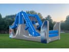 Star Wars water slide rental in Houston featuring dual slides, ideal for Cypress parties and backyard fun.