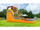 Tropical dual lane water slide rental in Houston with splash pool — ideal for Pearland parties.