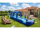 Tobogán acuático de 31 pies disponible para renta en Austin — perfecto para fiestas en Buda con piscina de salpicaduras.