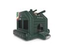 Military-themed green tank bounce house rental in Austin, perfect for ages 3-8 birthday parties and army celebrations in Kyle.