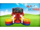 Perfect for Sugar Land parties, this Ninja Turtles double lane water slide rental in Houston features wet or dry play for maximum