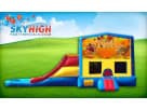 Thanksgiving 3in1 bounce house with wet or dry slide rental in Austin, ideal for Leander family gatherings.