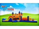 Thanksgiving obstacle course rental in Houston with 50ft dual slides — ideal for League City parties.
