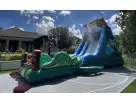 Tiki Falls water slide rental in Austin with dual slides and pool, ideal for Cedar Park summer parties.