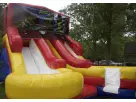 Ninja Turtles double water slide rental in Houston with wet/dry capability, ideal for Cypress birthday parties.