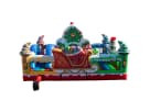 Perfect for toddler Christmas parties in Houston, this festive bounce house rental features Santa's workshop with soft play