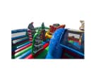 Toddler-friendly Christmas bounce house with candy canes and trees available for rental in Houston — perfect for Pasadena holiday