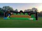 Toxic Run Wipe-Out Challenge obstacle course rental in Austin with interactive elements, ideal for Leander parties.